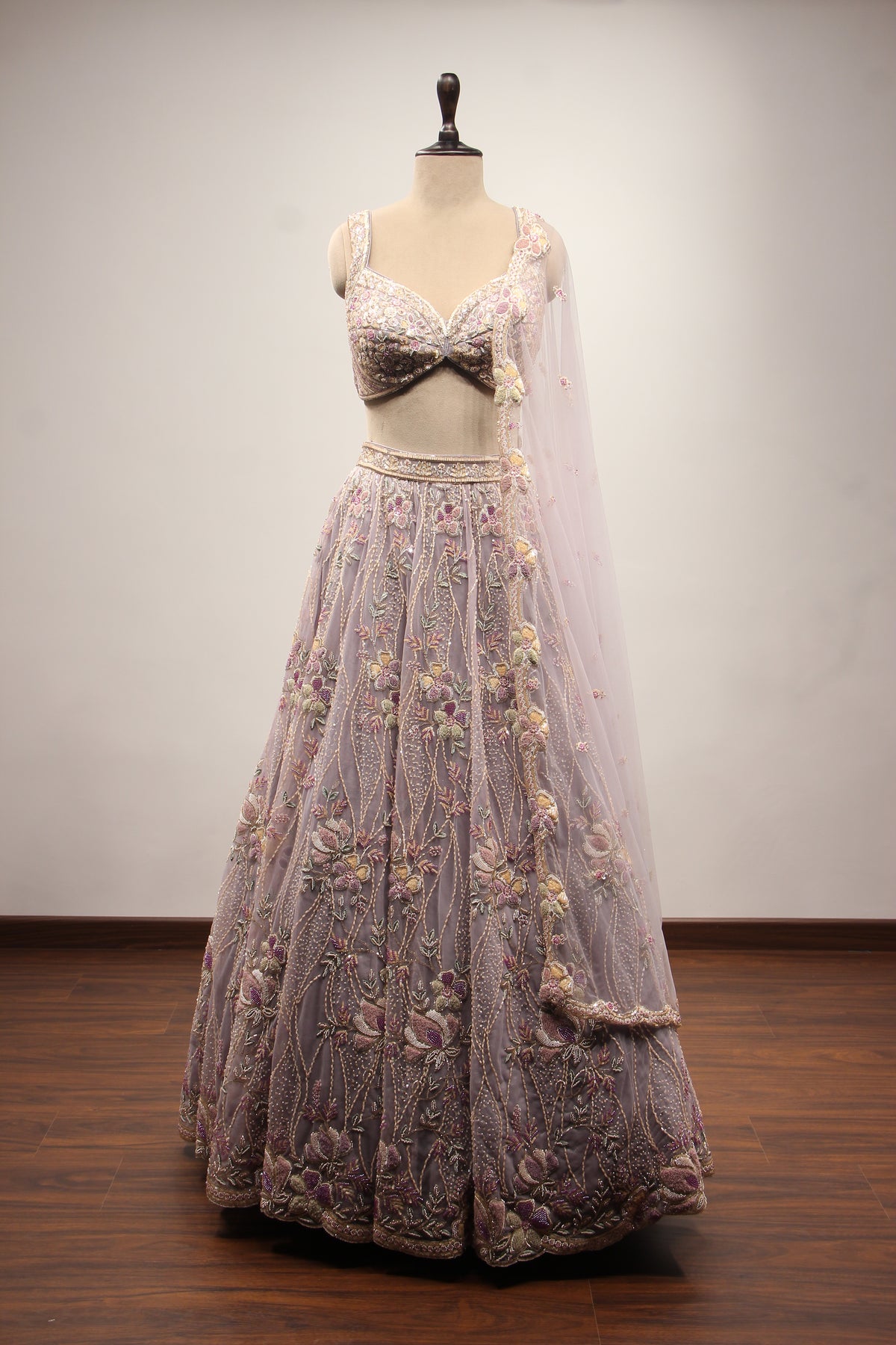 LILAC Net Crop Top with Bead and Cut Dana work by OOS — product image 1