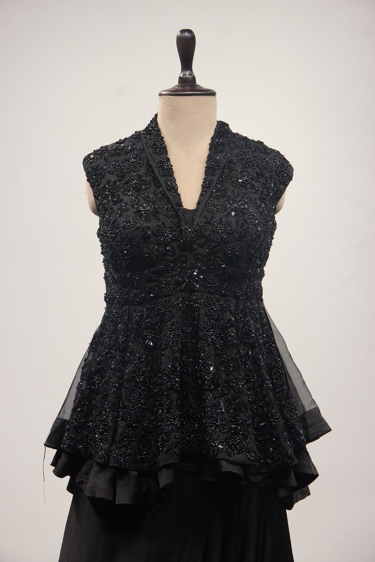 BLACK Organza Peplum with Bead and Cut Dana work by OOS — product image 2