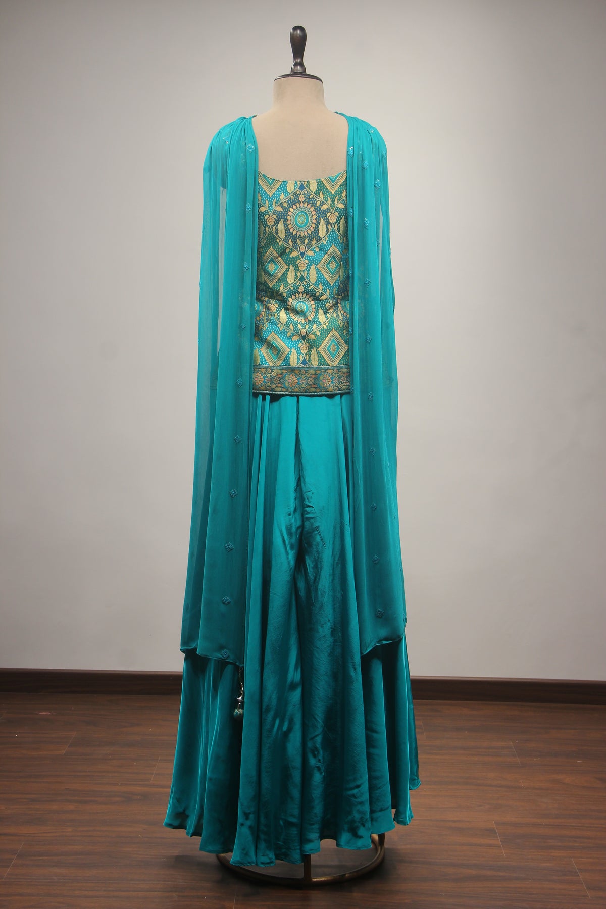 Banarasi Brocade Indo Western with Zardozi & Sequin Handwork