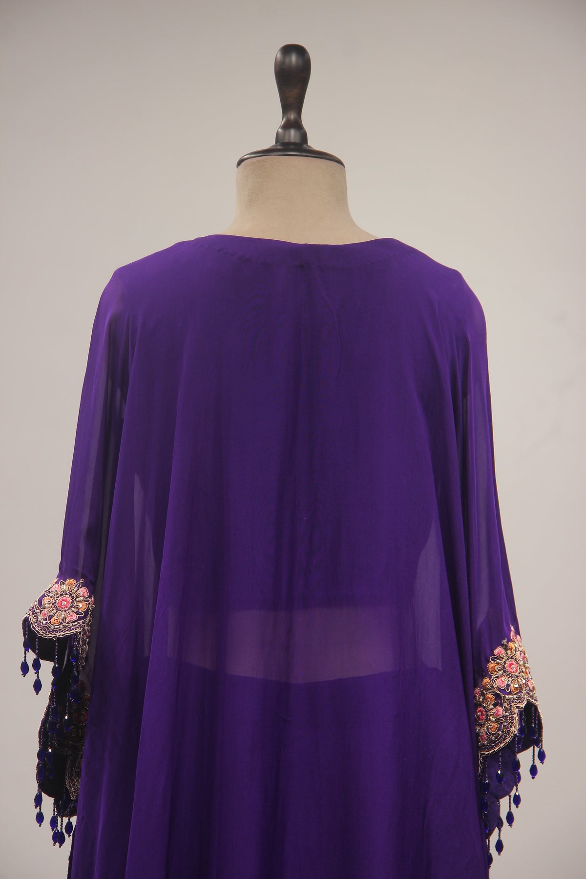 Organza Indo Western Kaftan with Zardozi & Thread Handwork