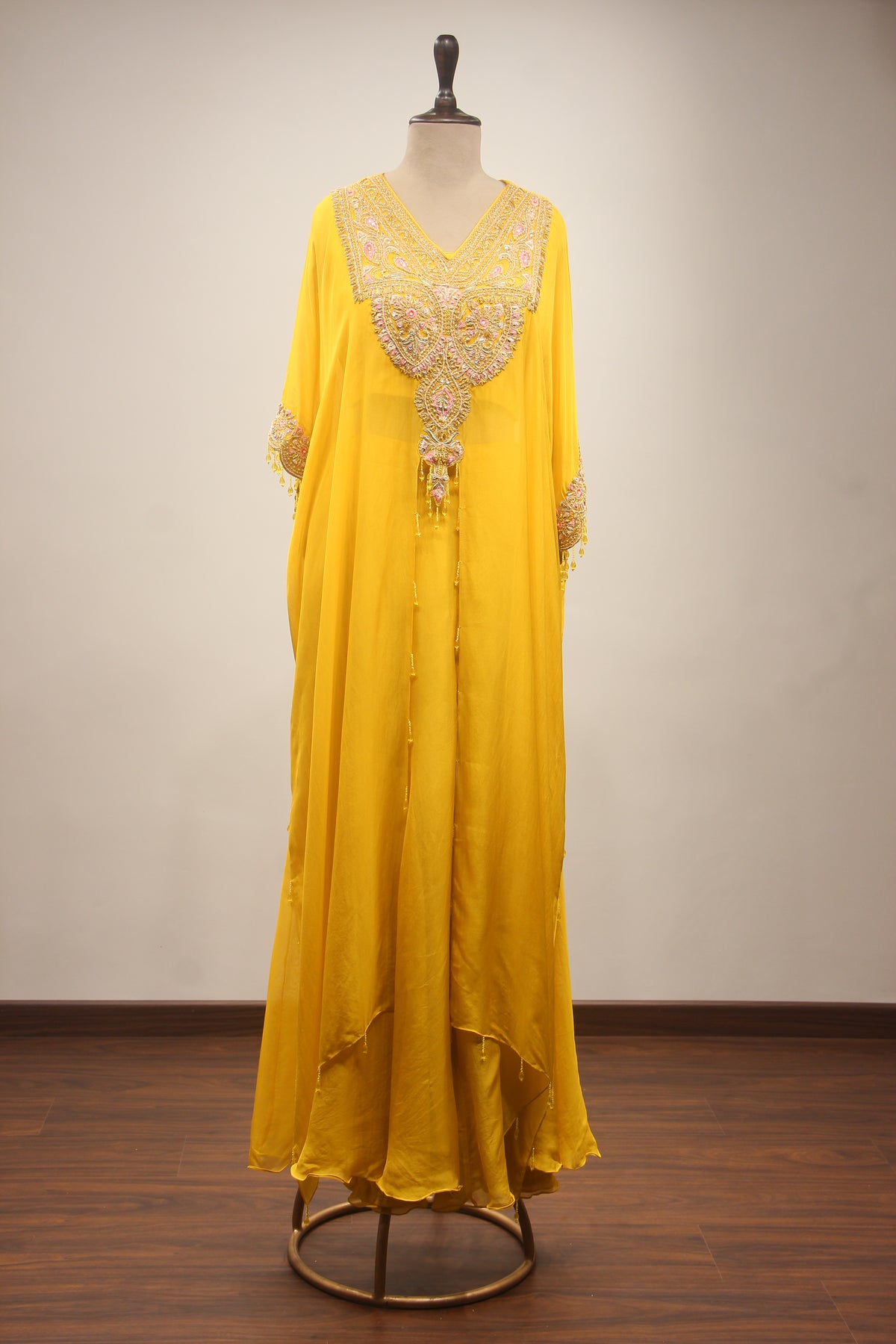 Organza Indo Western Kaftan with Zardozi & Thread Handwork