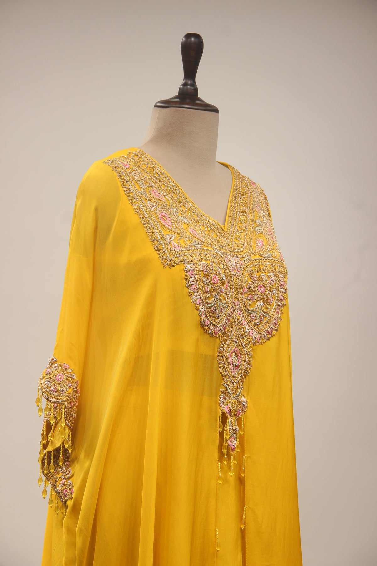 Organza Indo Western Kaftan with Zardozi & Thread Handwork