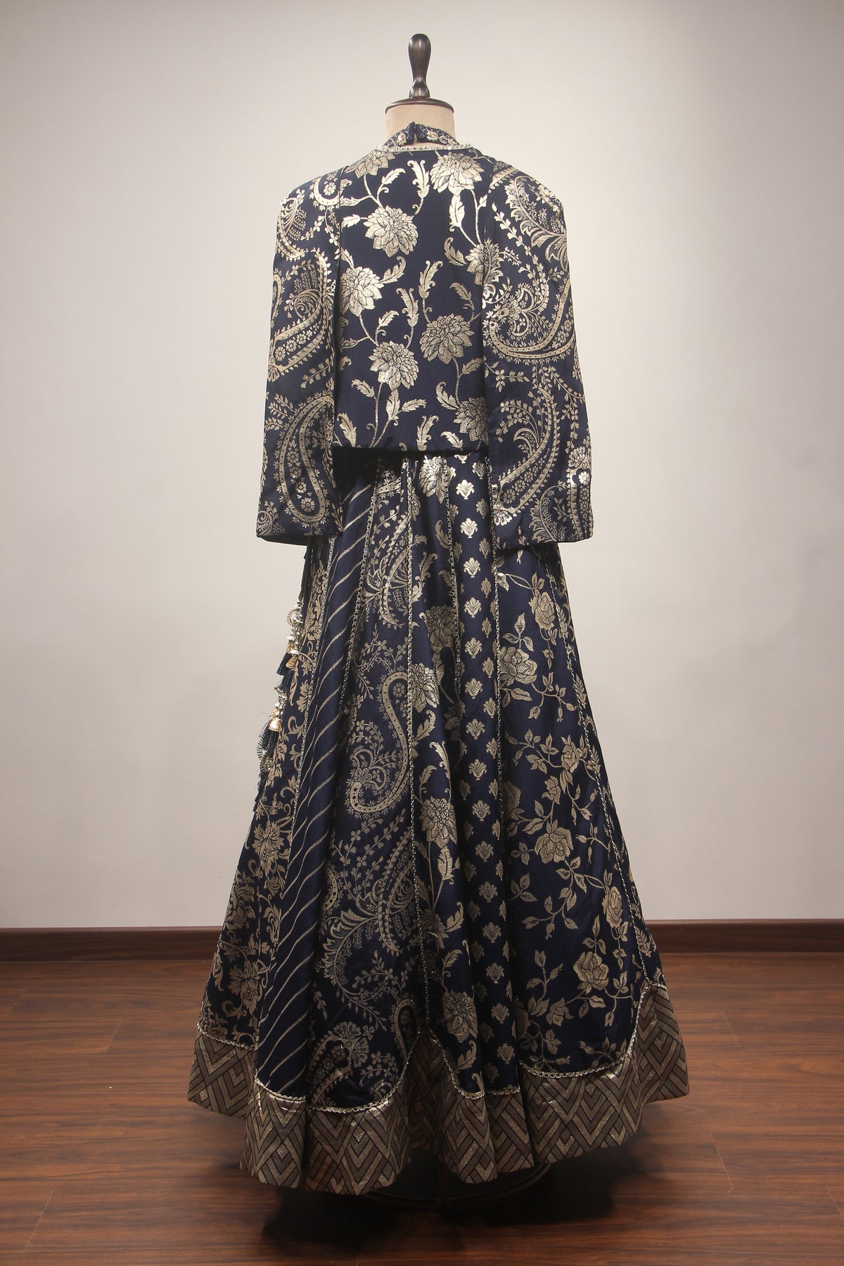Banarasi Brocade Lehenga with Handwork & Cut Dana Jacket