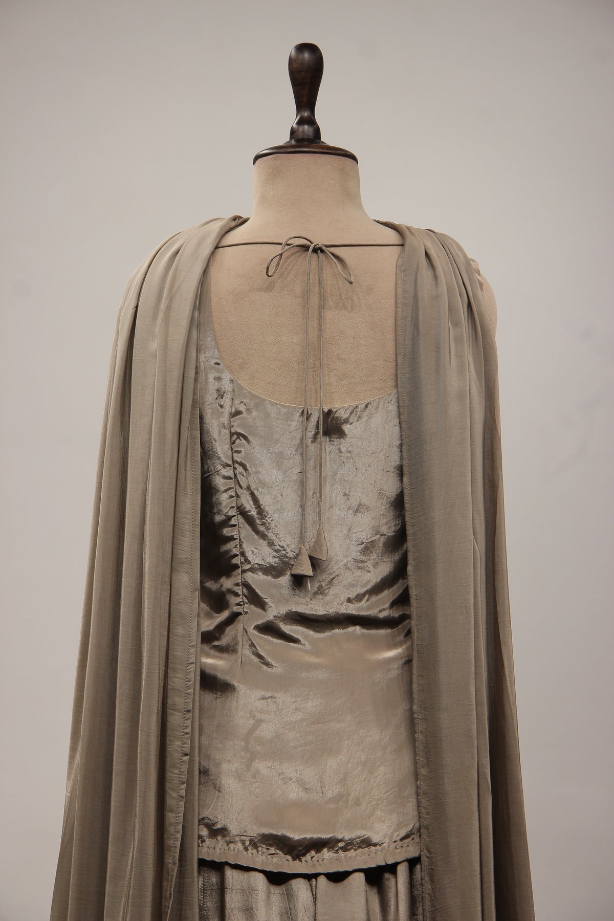 Crepe Grey Sharara with Choker Dupatta & Sequin Cut Dana Handwork