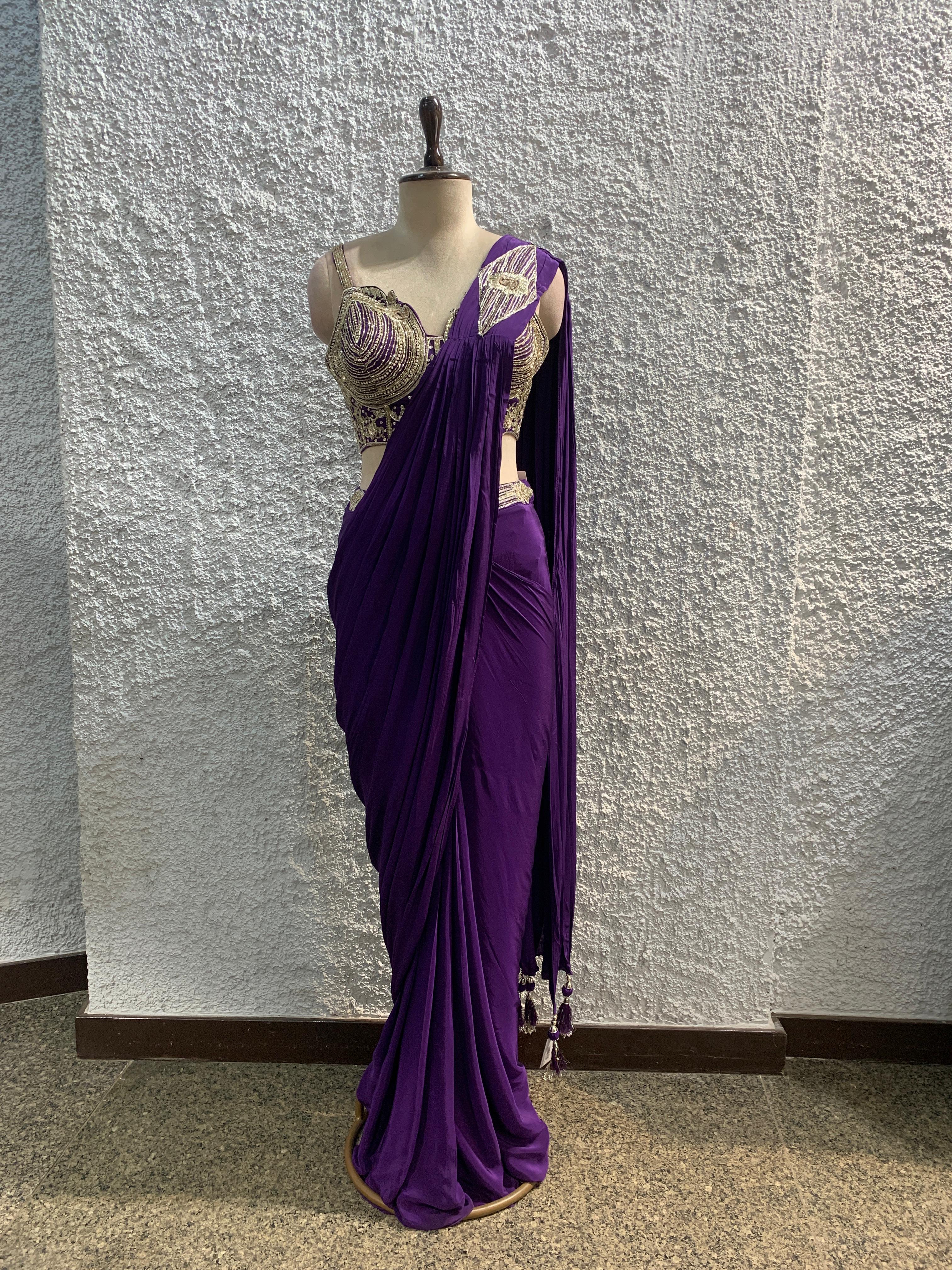Ready to wear saree with handwork blouse-main