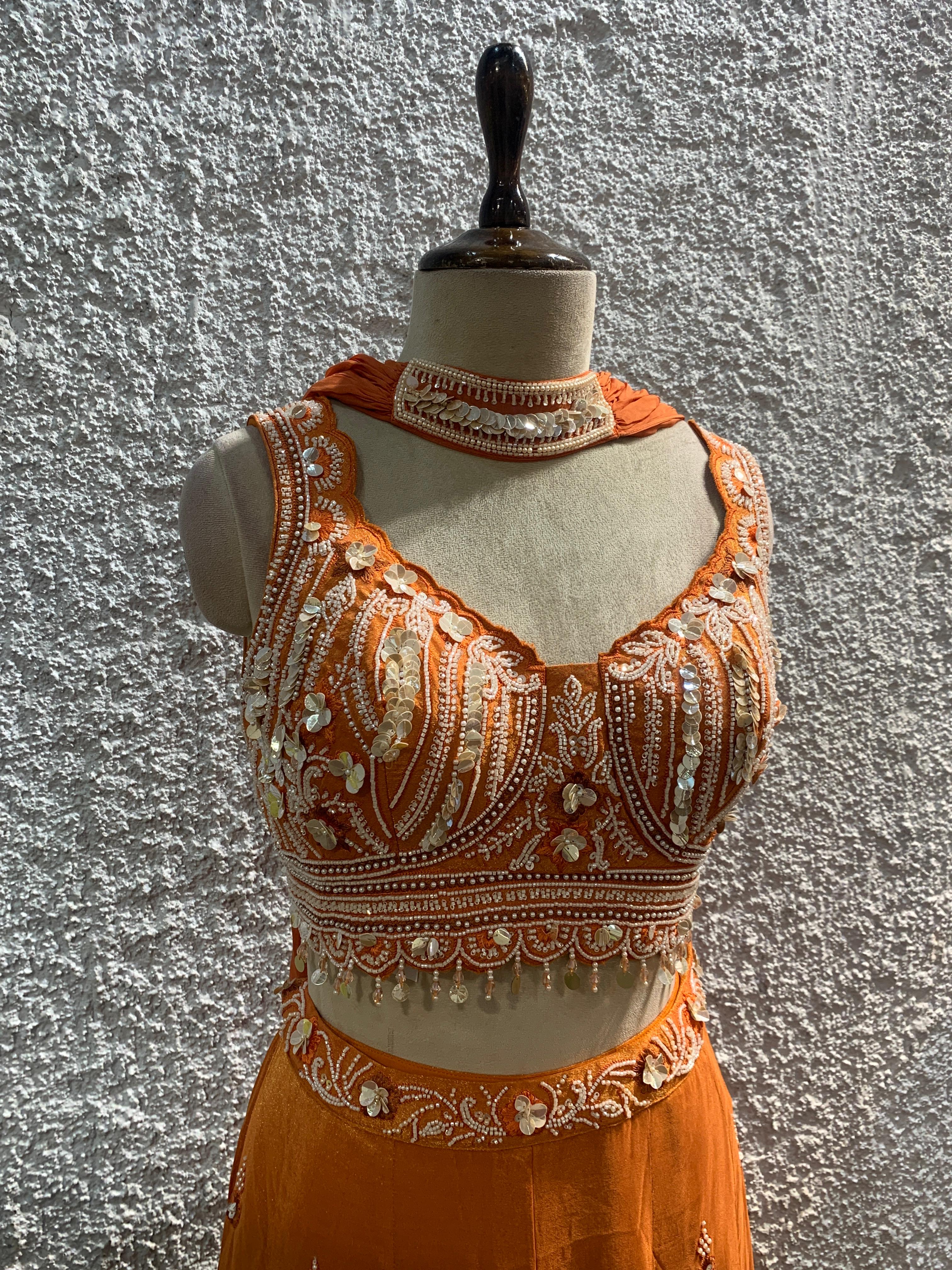 embroidery Indo-Western with handwork plazo-side