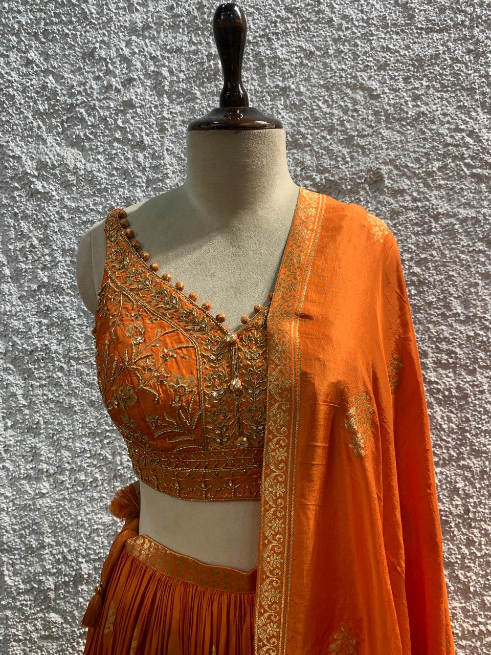 Indo-Western with plazzo handwork blouse-focus