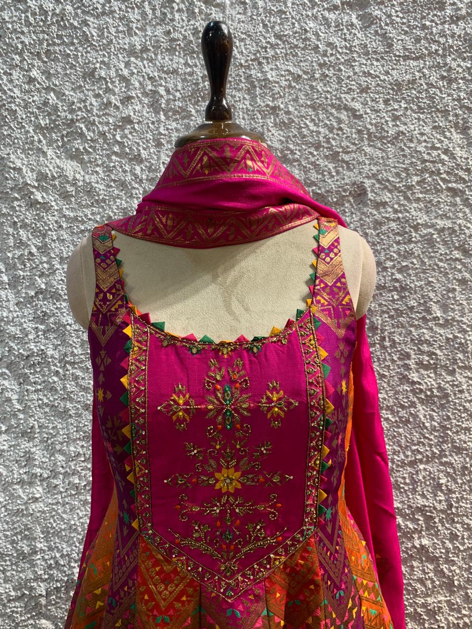 banarasi multi anarkali suit - focus