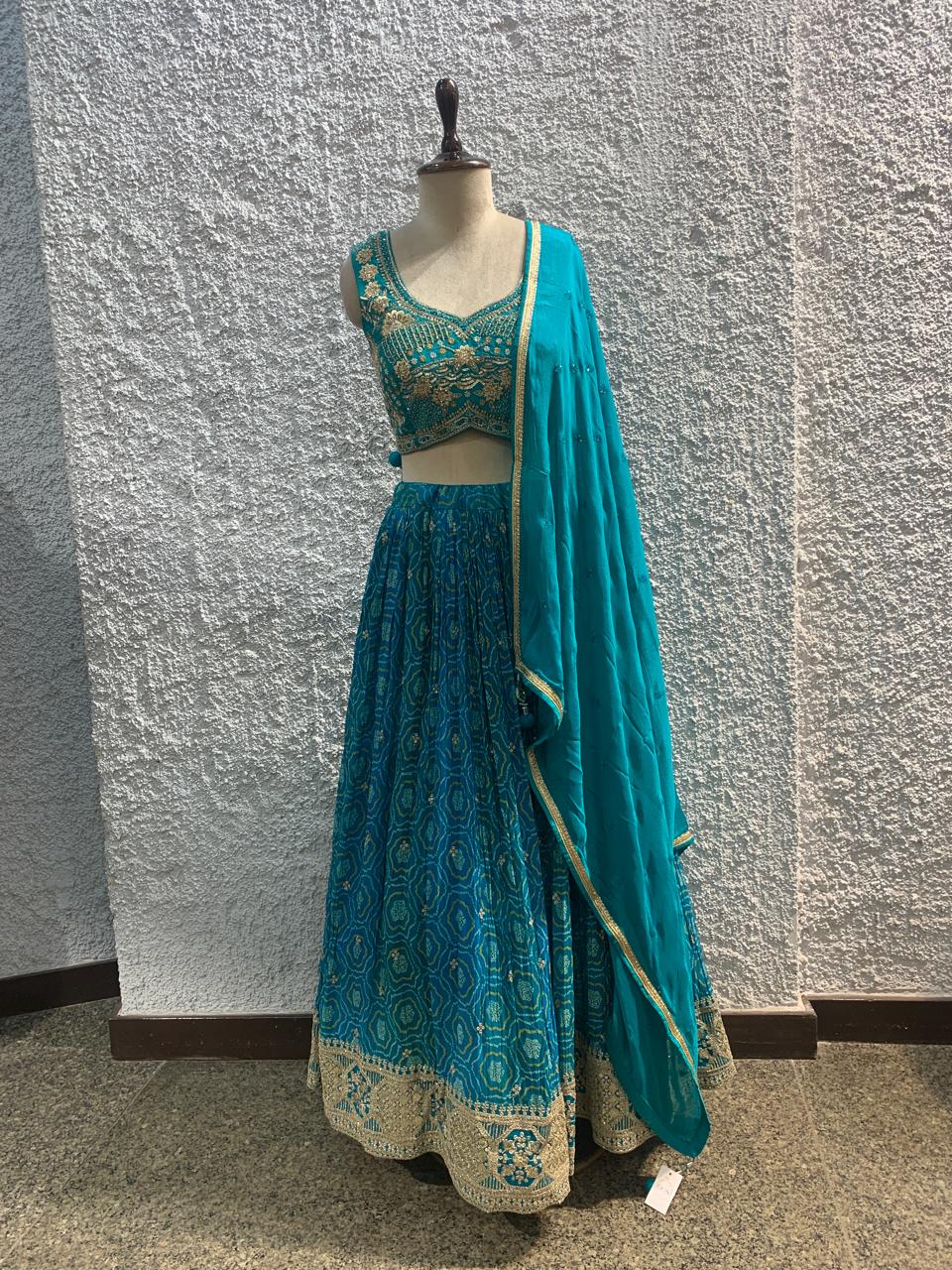 lehariya lehenga embroidred work blouse- main