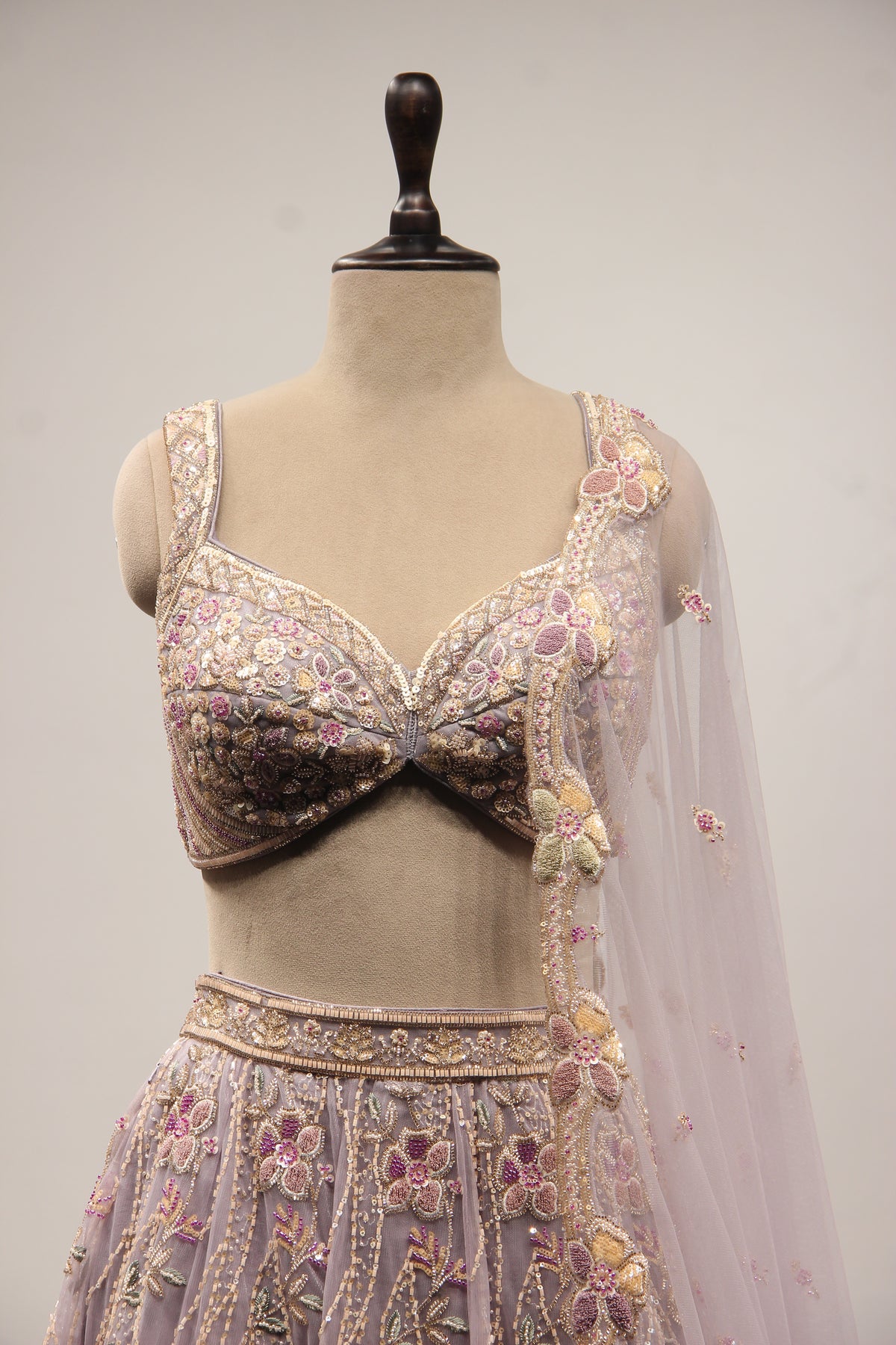 LILAC Net Crop Top with Bead and Cut Dana work by OOS — product image 2