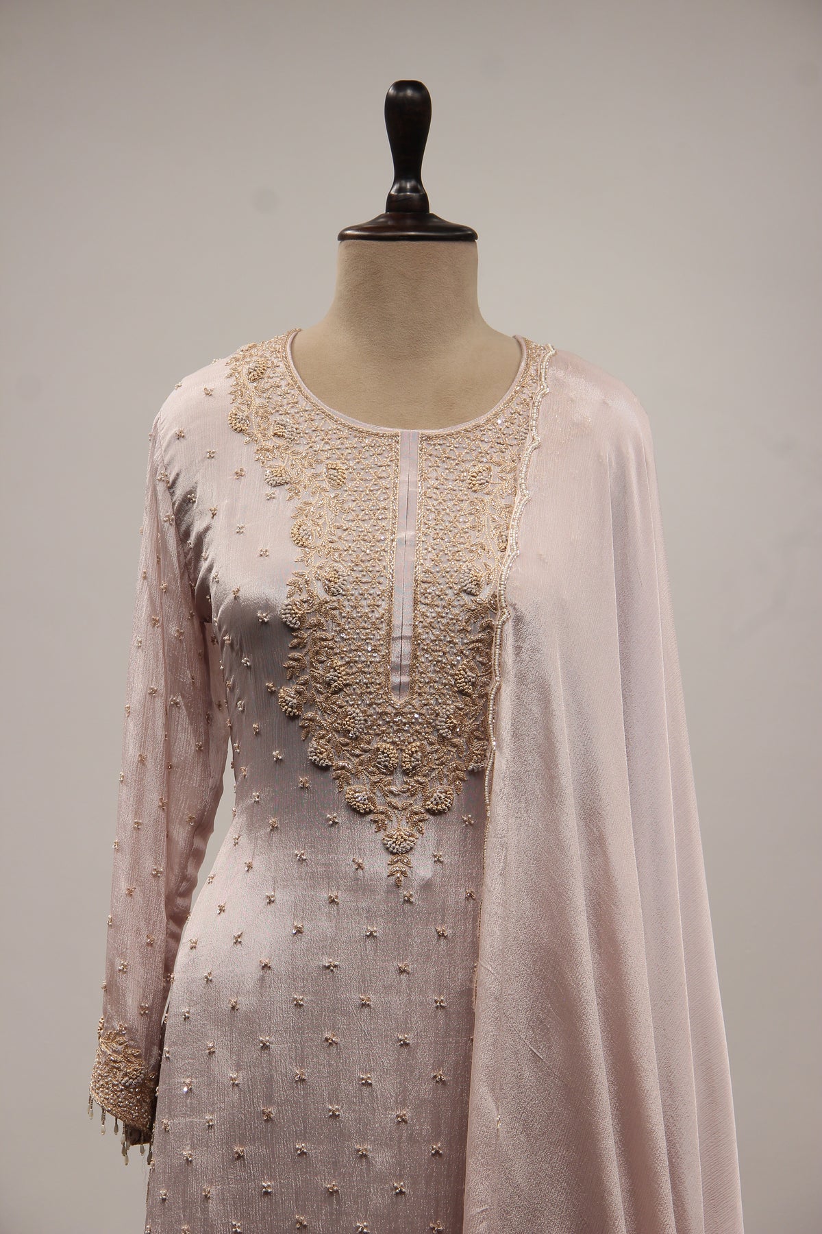 PISTA GREEN Crepe Full Sleeve with Bead and Cut Dana work by OOS — product image 2