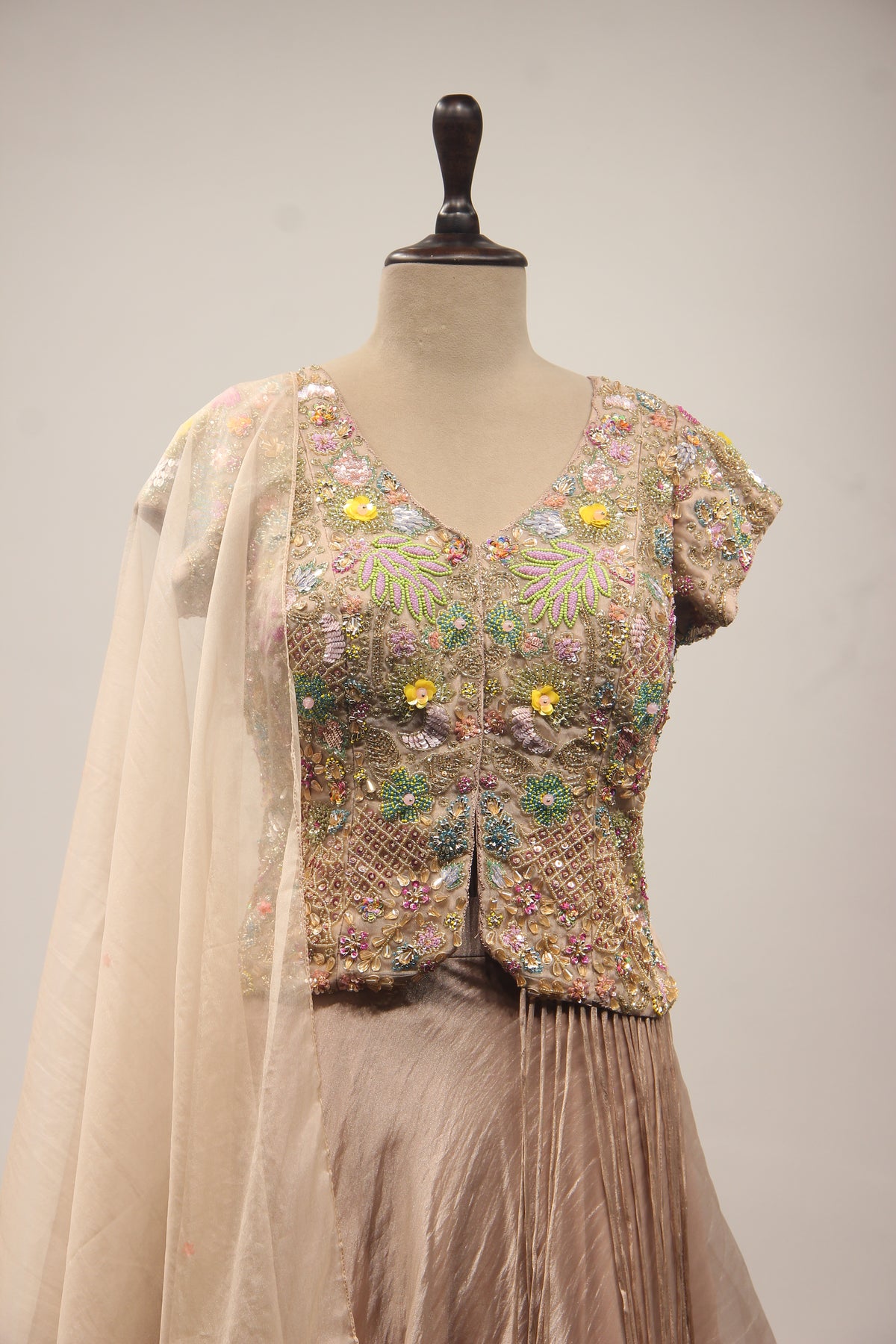 CHIKOO Organza Long Top with Bead and Cut Dana work by OOS — product image 2
