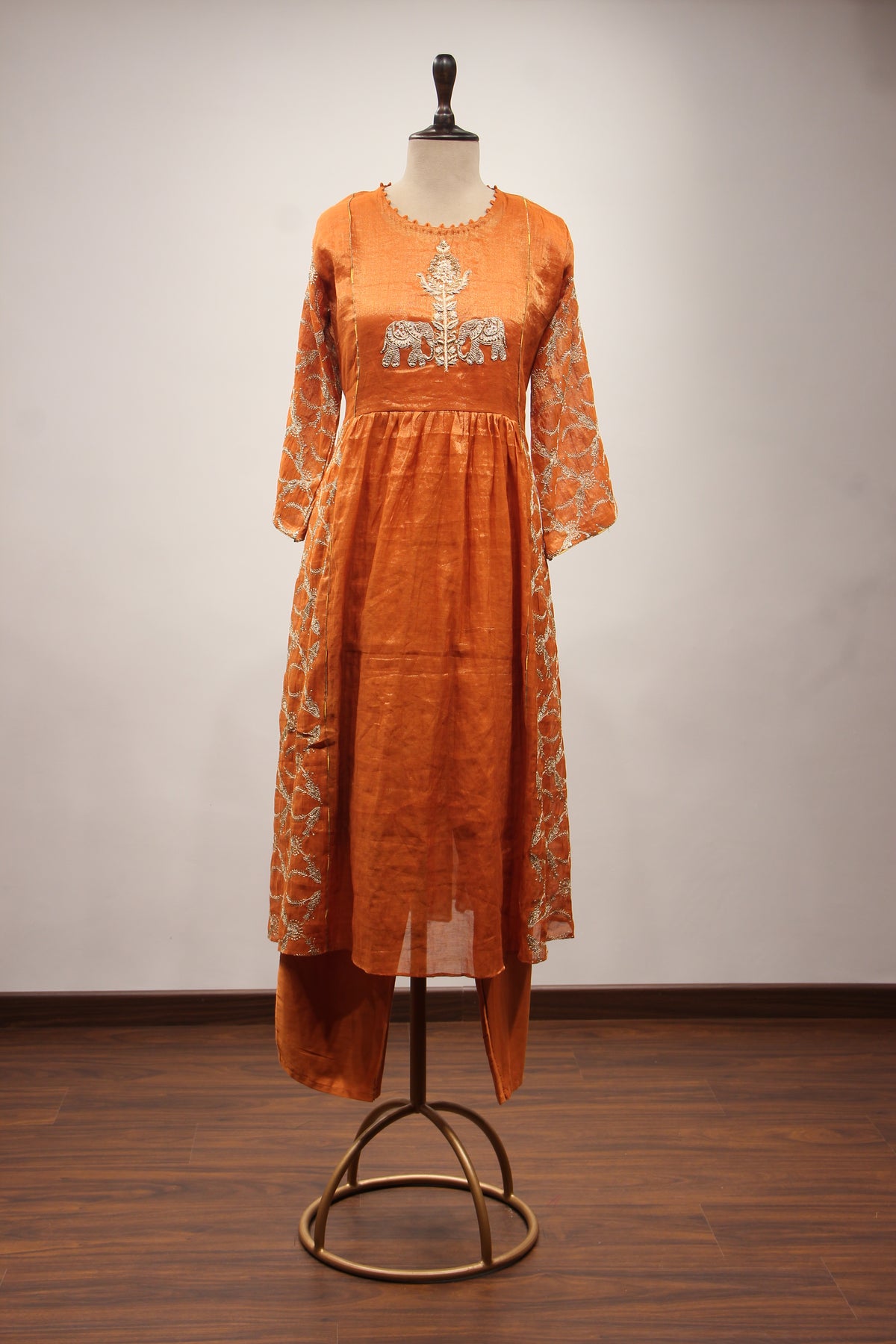 YELLOW Tissue Pant with Gota Patti and Sequin work by OOS — product image 1