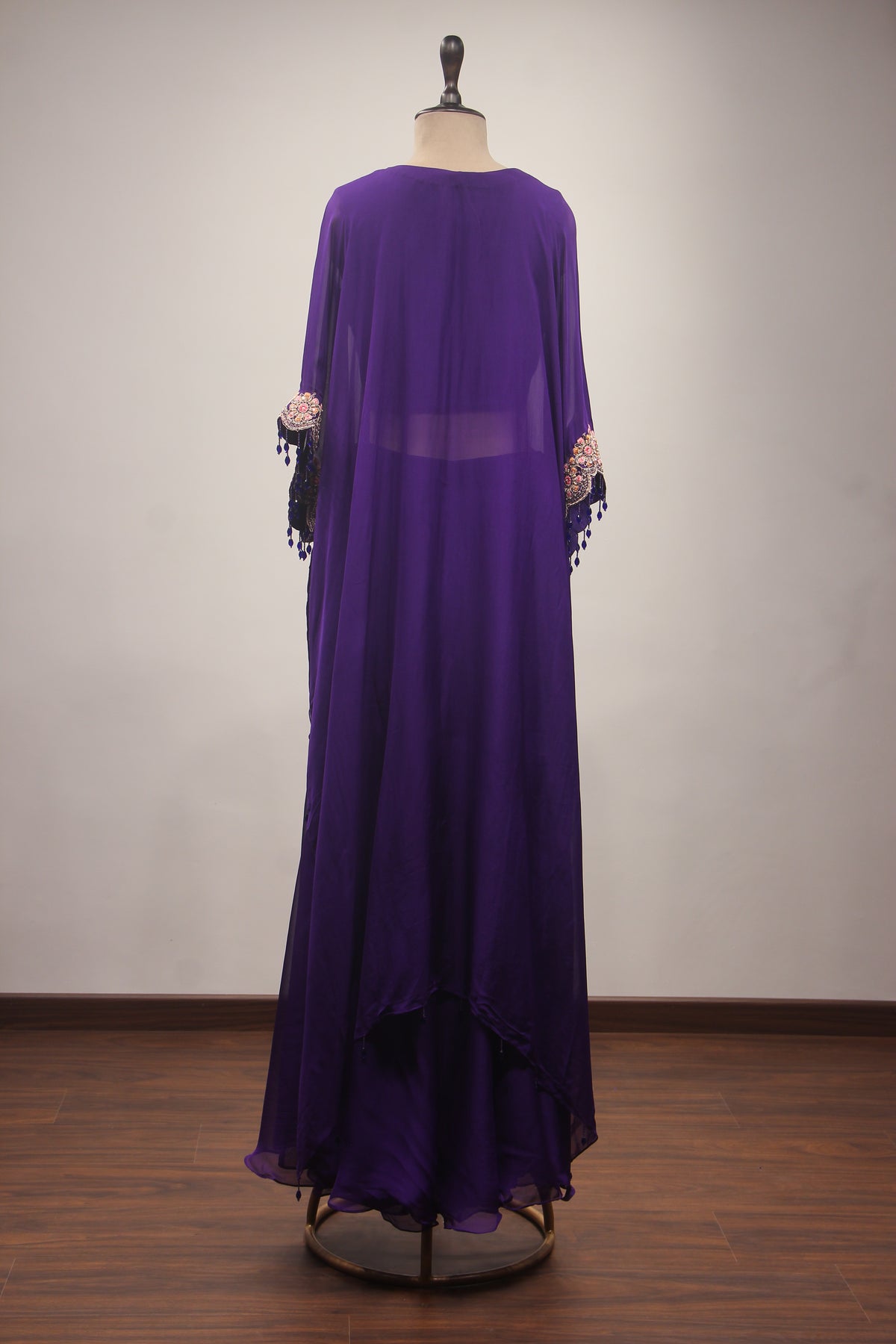 Organza Indo Western Kaftan with Zardozi & Thread Handwork