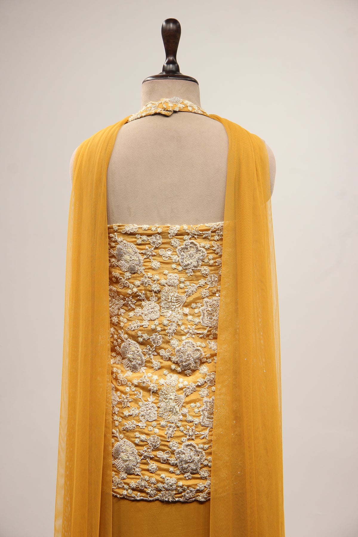 Crepe Halter Neck Indo Western with Sequin & Bead Handwork