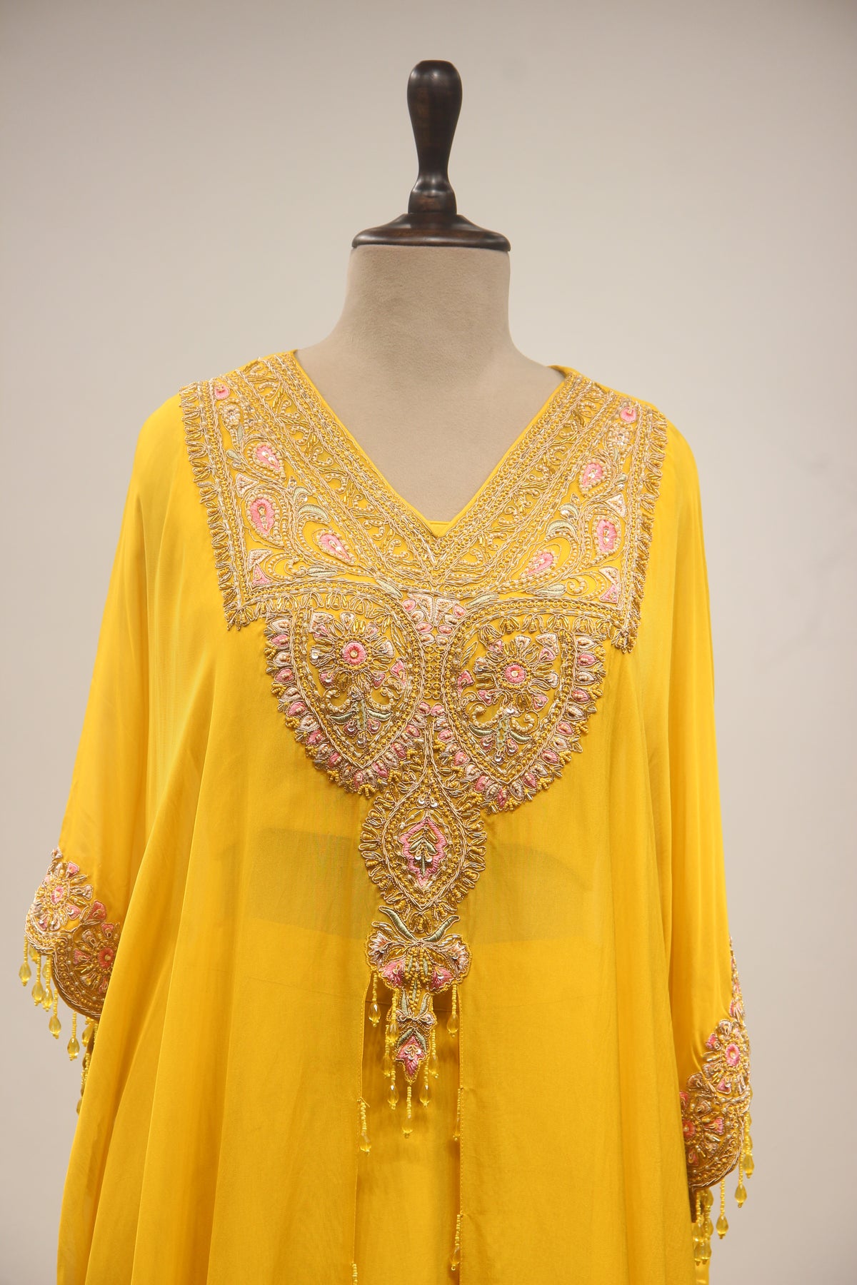 Organza Indo Western Kaftan with Zardozi & Thread Handwork
