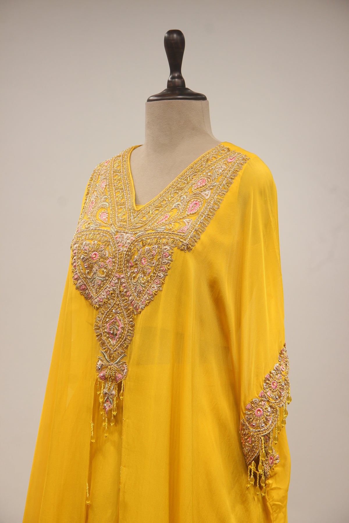 Organza Indo Western Kaftan with Zardozi & Thread Handwork