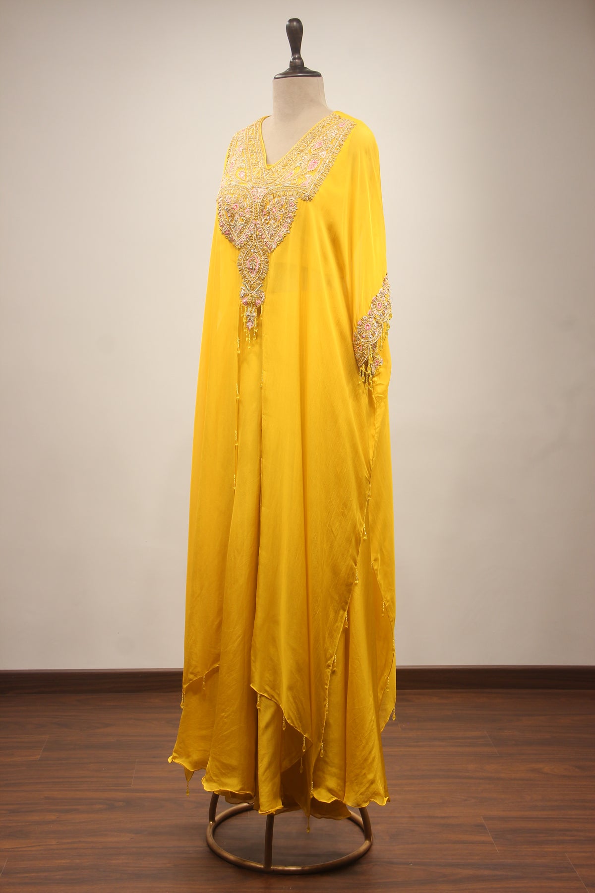 Organza Indo Western Kaftan with Zardozi & Thread Handwork