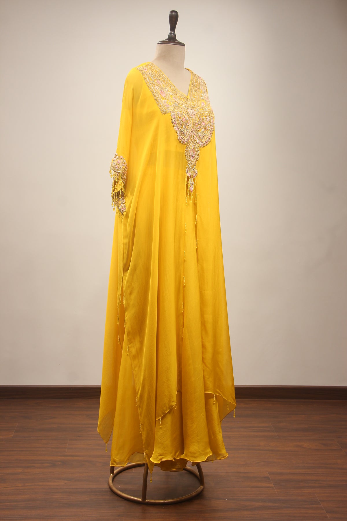 Organza Indo Western Kaftan with Zardozi & Thread Handwork