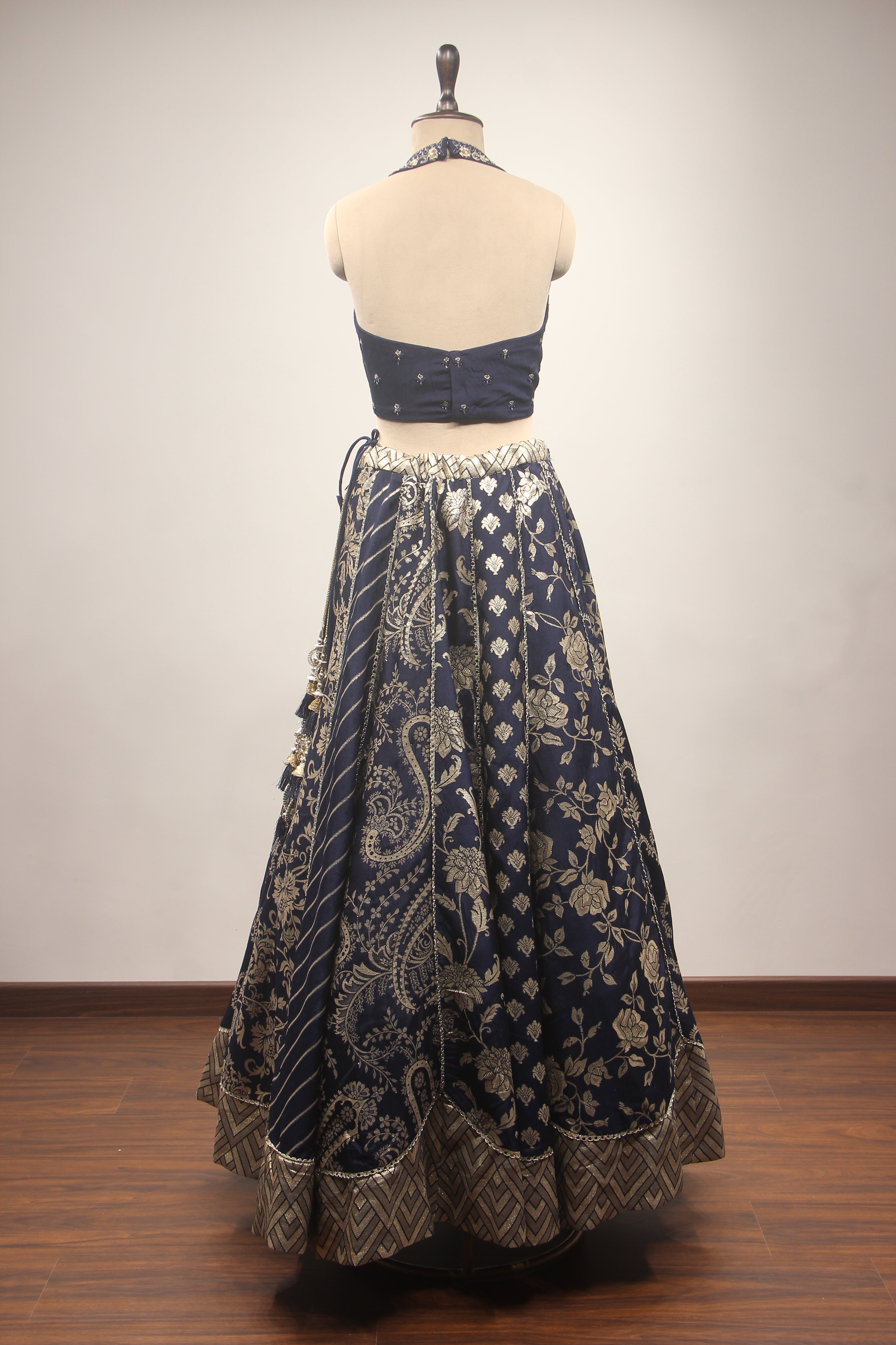 Banarasi Brocade Lehenga with Handwork & Cut Dana Jacket