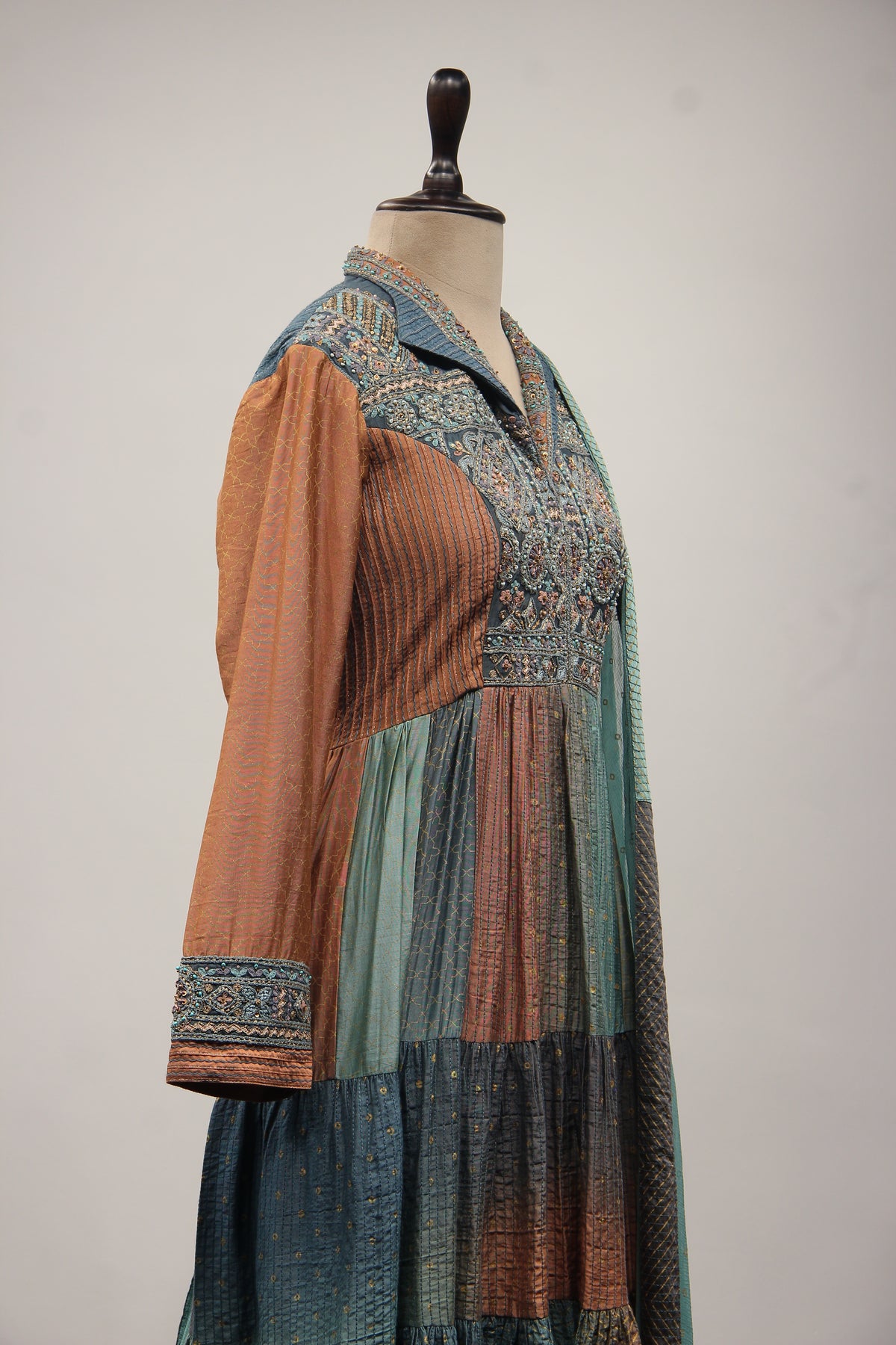 Rayon Gown with Resham & Bead Handwork in A-Line Anarkali Style