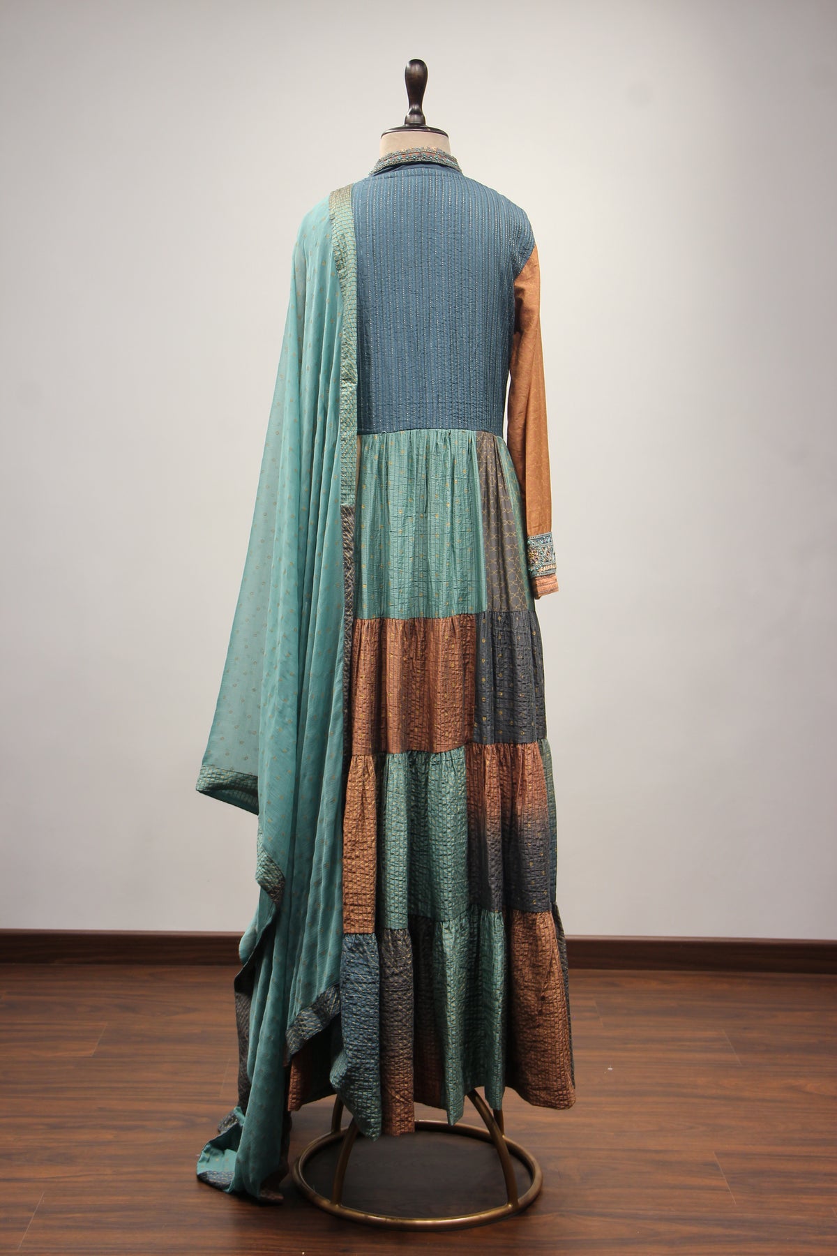 Rayon Gown with Resham & Bead Handwork in A-Line Anarkali Style