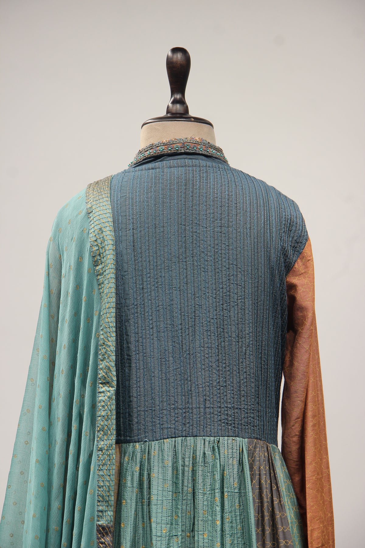 Rayon Gown with Resham & Bead Handwork in A-Line Anarkali Style