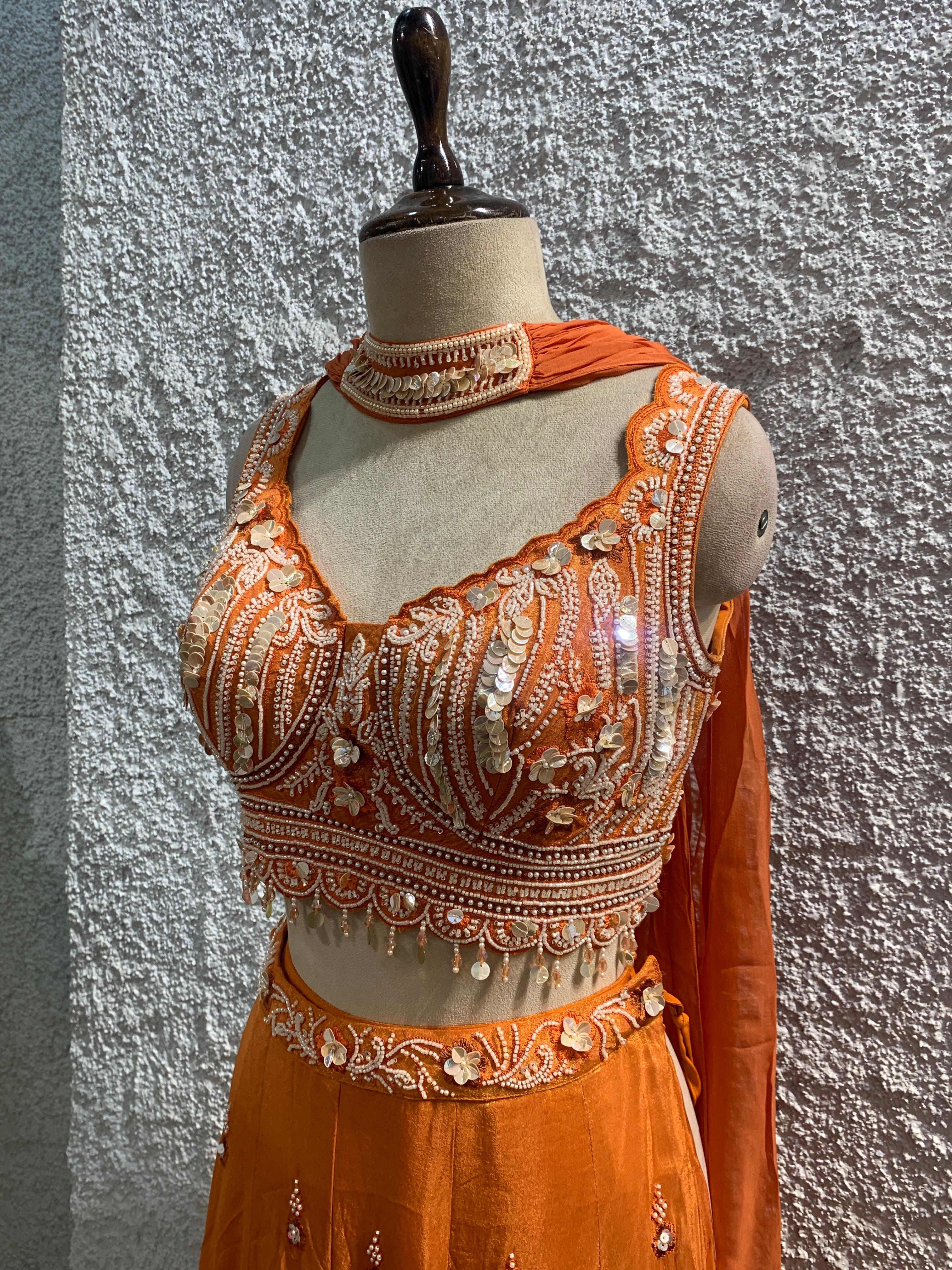 embroidery Indo-Western with handwork plazo-side