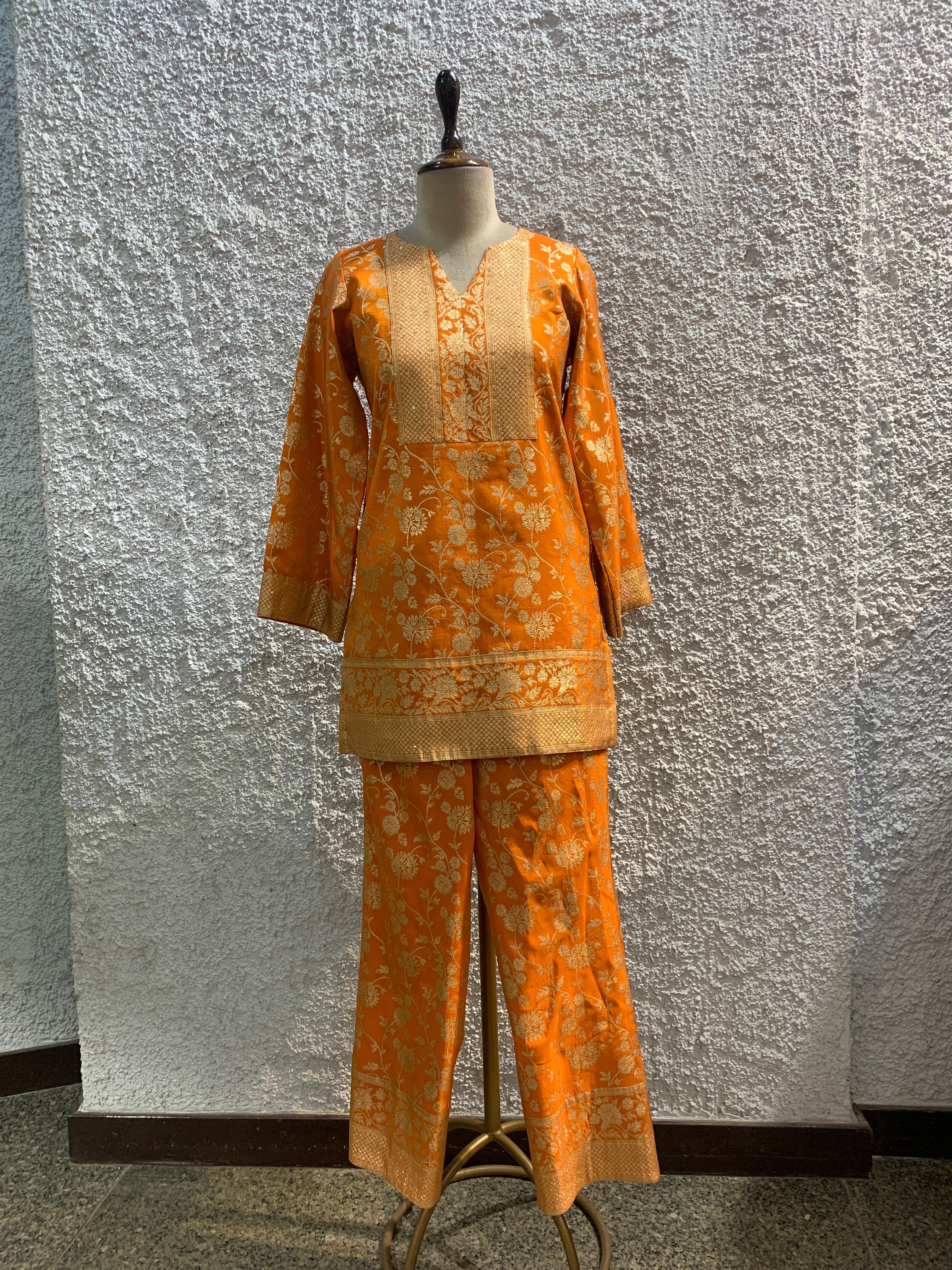 banarasi tissue embroidery Indo-Western-main