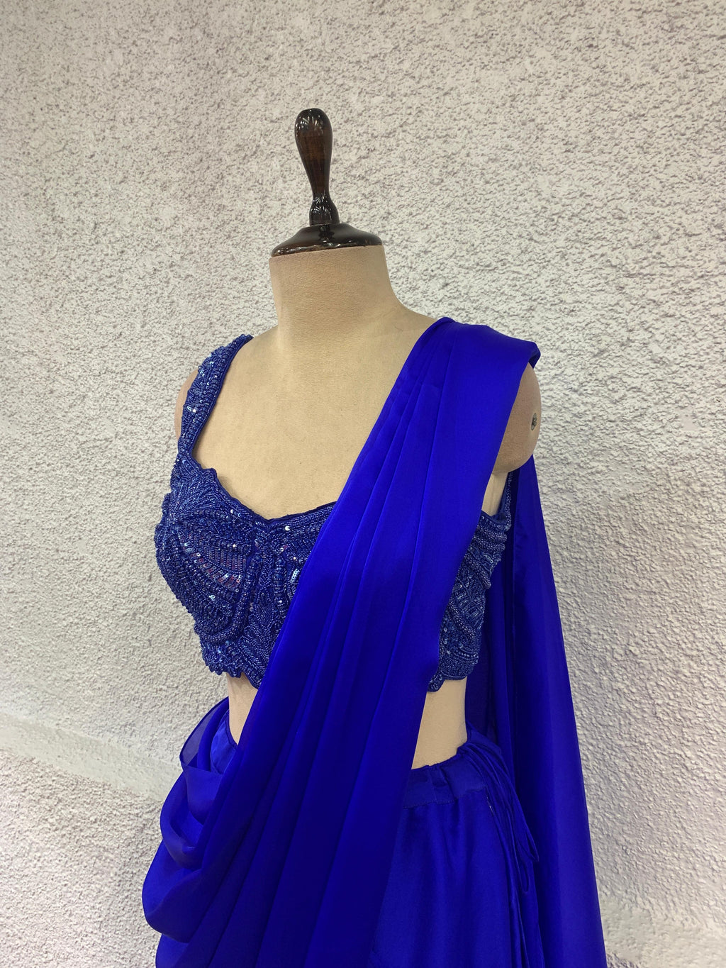 Electric Blue Drape Saree