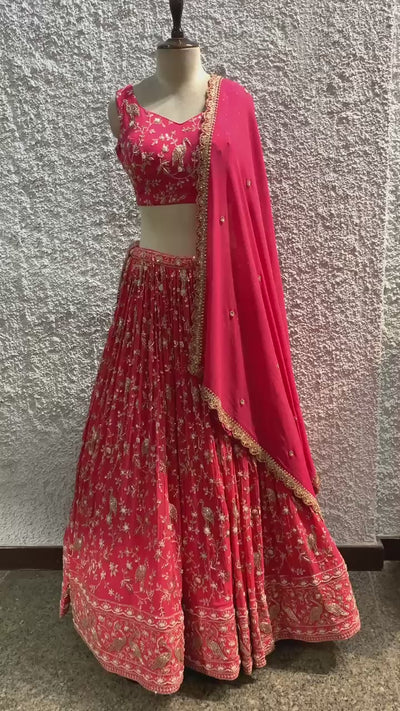 embroidery work lehenga blouse-video