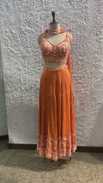 embroidery Indo-Western with handwork plazo-video