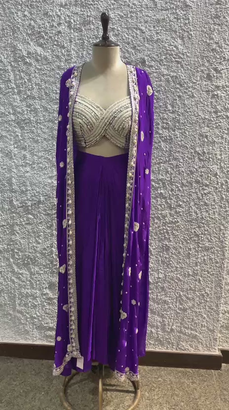 Indo-Western shurg embroidred work blouse- video