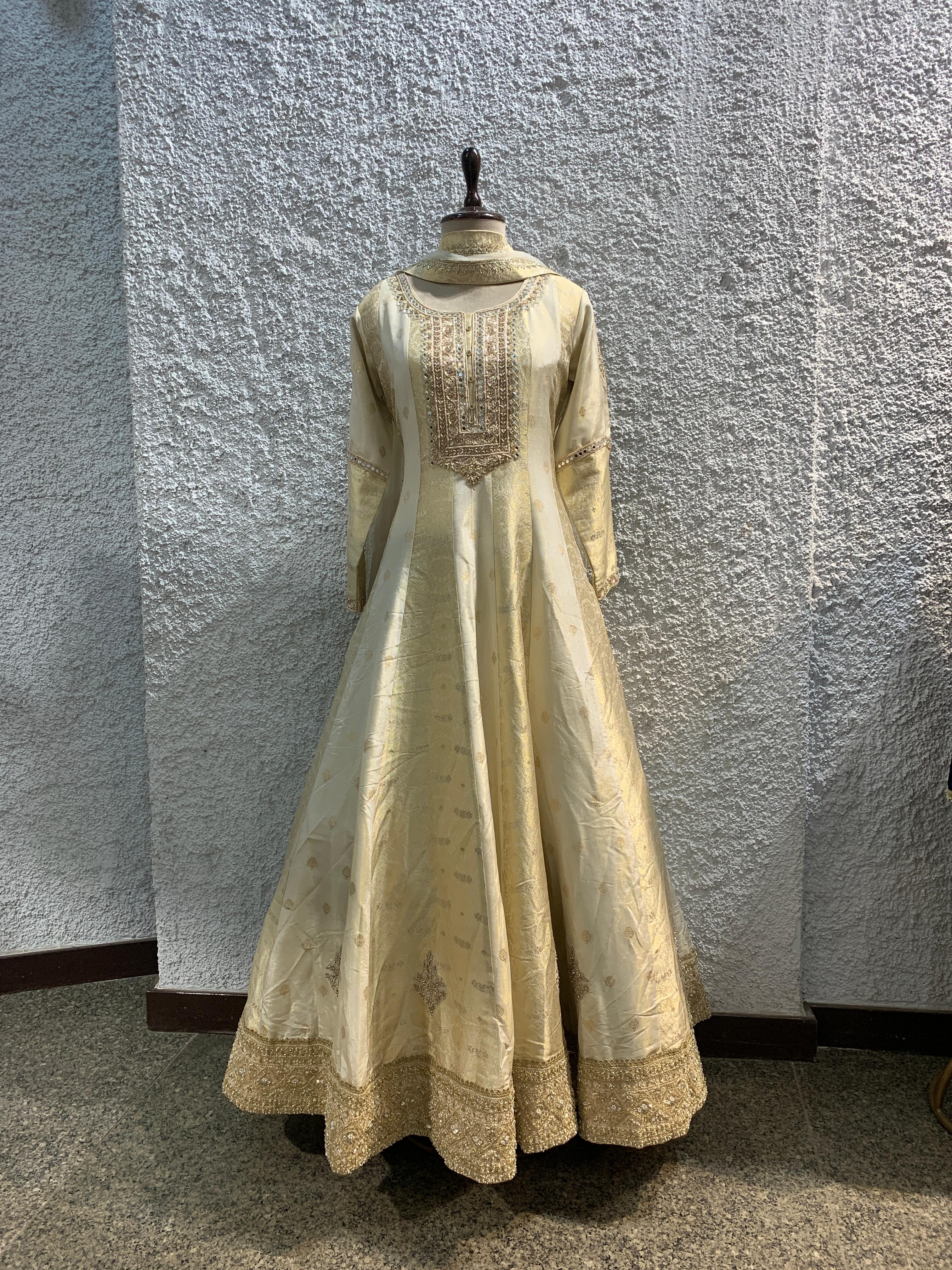 banarasi tissue anarkali embroidred-main