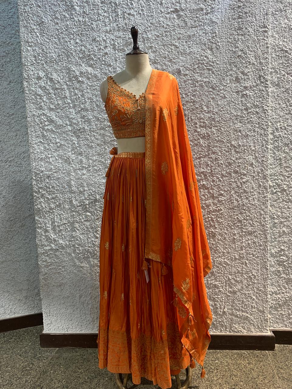 Indo-Western with plazzo handwork blouse-main